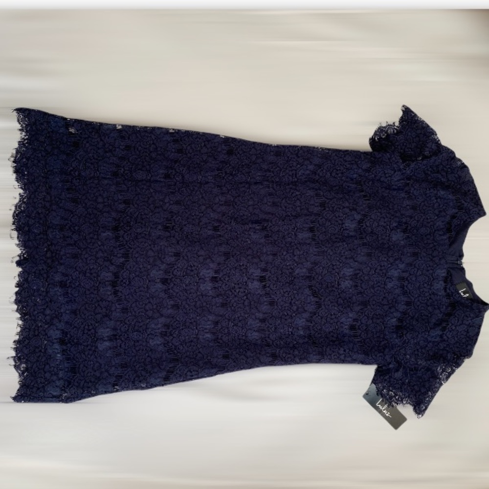 Lulus blue shift lace dress